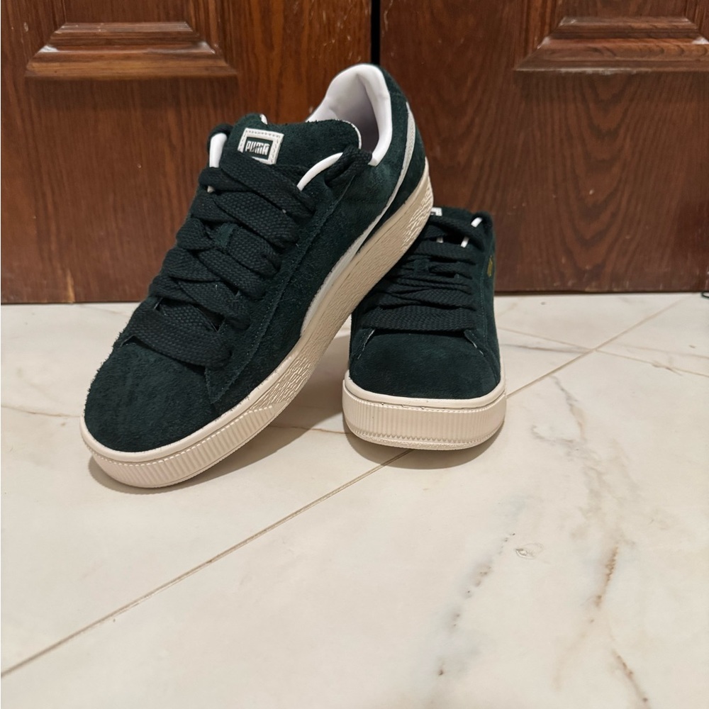 Puma Men's Forest Green XL Hairy (Suede) Sneakers